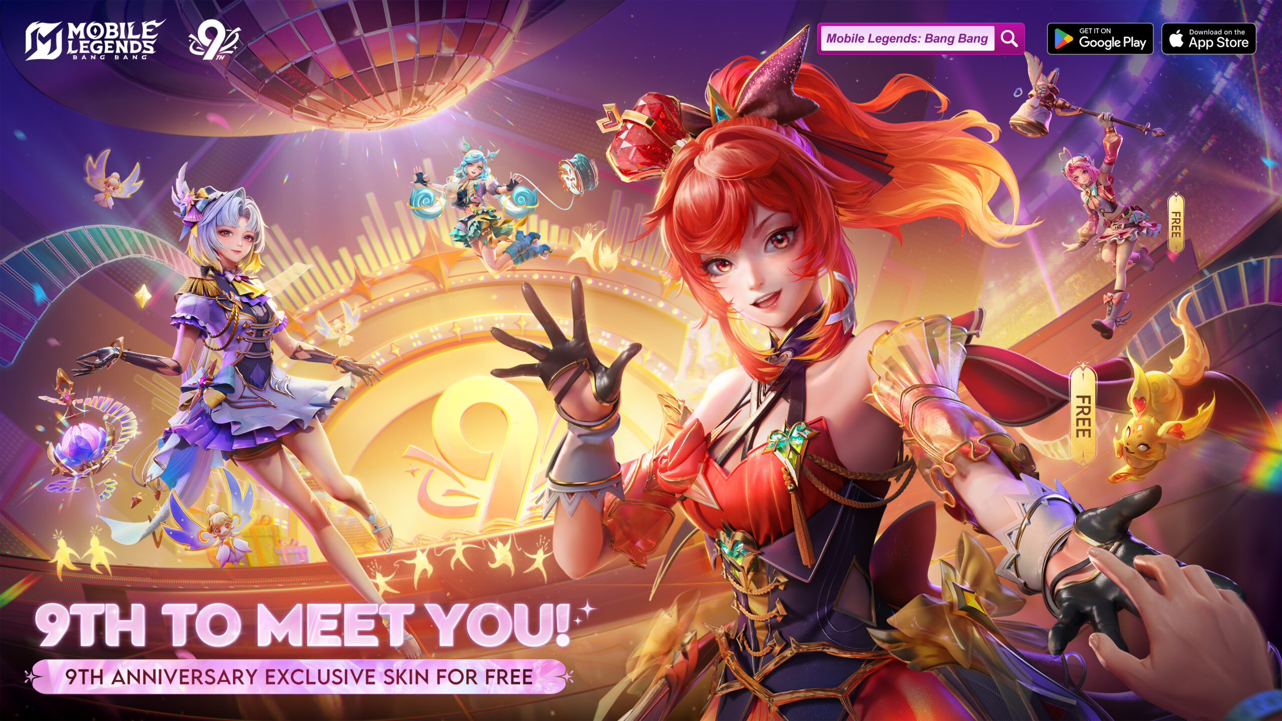 Nine years on top! Mobile Legends: Bang Bang celebrates 9th anniversary with "9th to Meet You" festival and new girl group skins